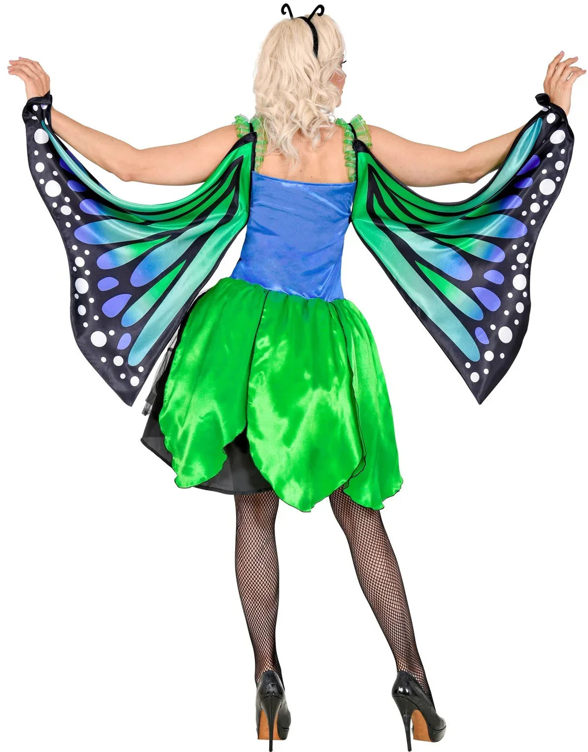 Disfraz de Mariposa con Alas Verde y Azul para Mujer Mariposa Widmann